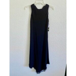 Sleek Flowy Black Sleeveless Midi Dress